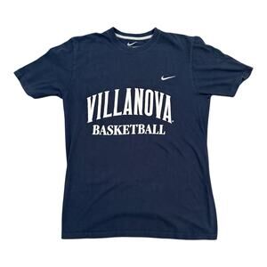 Nike Villanova University Basketball T-Shirt Mens Size M Y2K Navy Blue NCAA